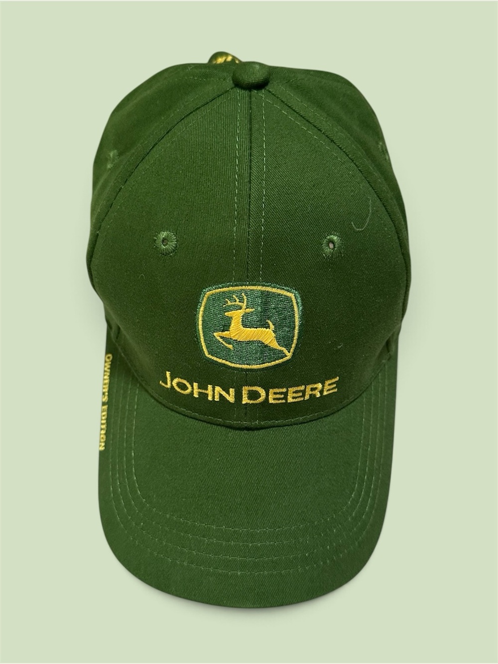 John Deere Embroidered Green Cap - Like New